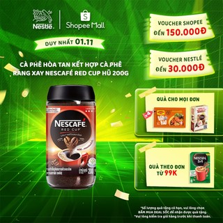 Cà phê hòa tan kết hợp cà phê rang xay Nescafé Red Cup hũ 200g