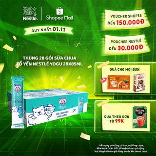 Thùng 28 gói sữa chua tổ yến Nestlé Yogu 28x85ml