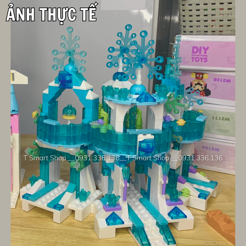 Đồ chơi lego cho bé gái: lego lâu đài công chúa Elsa, lego lâu đài cổ tích, biển hoa, đại dương