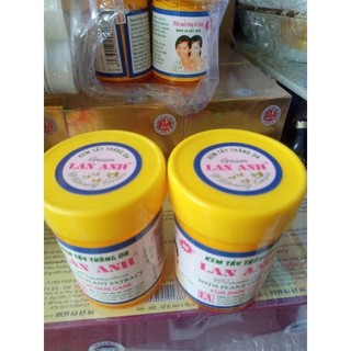 Kem Lan Anh Tẩy Trắng Da 80g viền xanh kem trắng