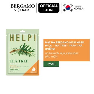 Mặt nạ Bergamo Help Mask Pack Tea Tree - Tràm trà