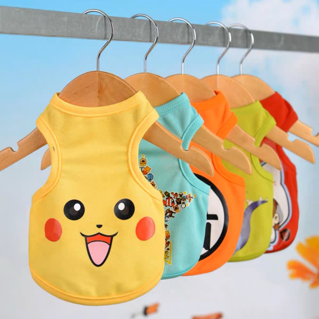 Áo Cho Chó Mèo Thú Cưng Mùa Hè Ba Lỗ Thoáng Mát quần áo thú cưng dành cho chó áo vest áo sơ mi mùa h