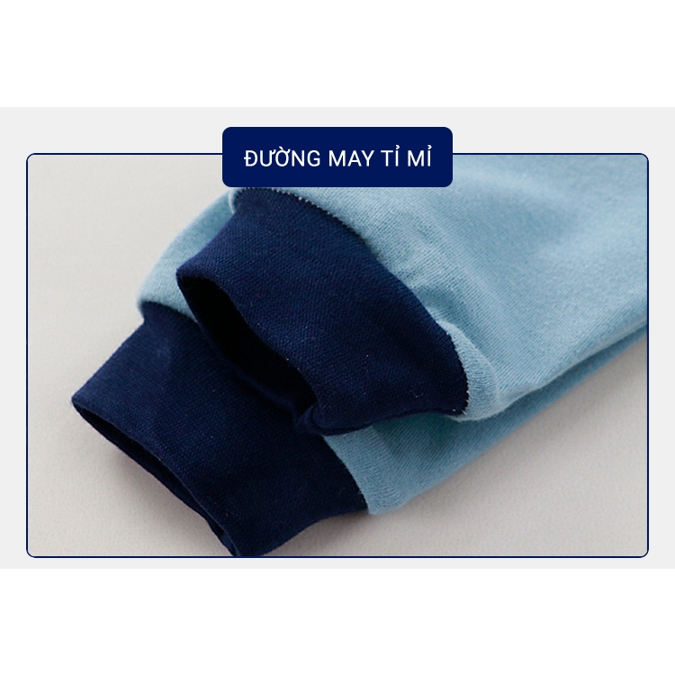 Bộ dài tay thu đông cho bé EROKIDS bộ mặc nhà chất vải cotton mềm mại hoạ tiết hoạt hình đáng yêu