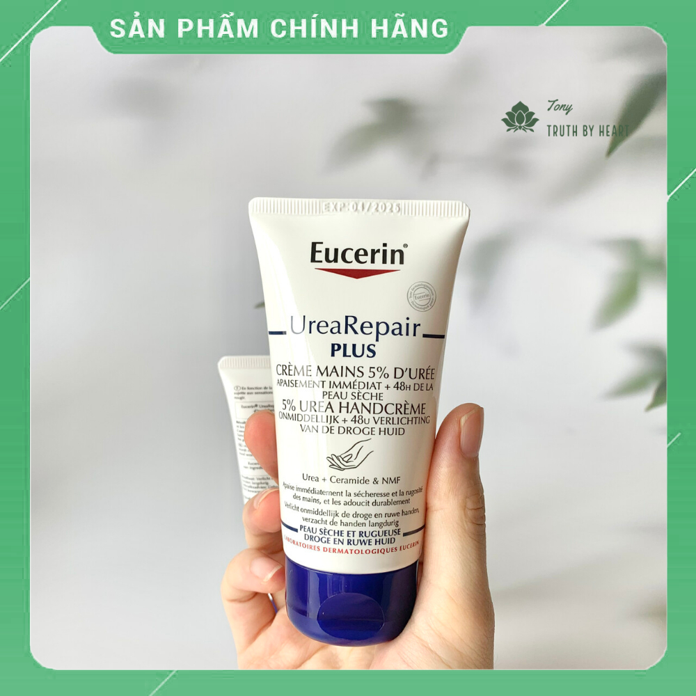 Kem nẻ dưỡng da tay siêu mềm mại EUCERIN UreaRepair PLUS 5% không gây nhờn rít 75ml
