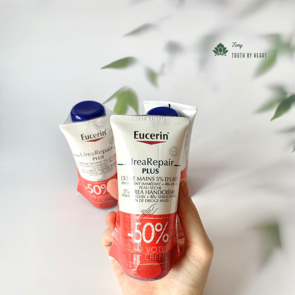 Kem nẻ dưỡng da tay siêu mềm mại EUCERIN UreaRepair PLUS 5% không gây nhờn rít 75ml