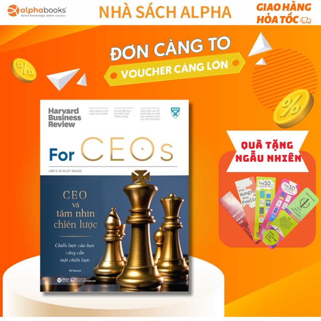 Sách Harvard Business Review: For CEOs - CEO và tầm nhìn chiến lược  Alpha Books