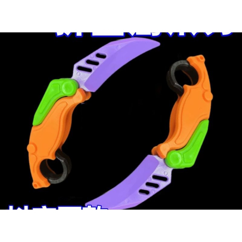 Combo 2 món đồ chơi, Dao carot karambit, Dao móng vuốt 3D