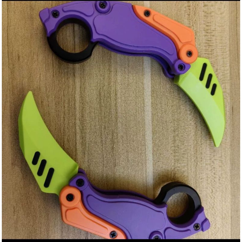 Combo 2 món đồ chơi, Dao carot karambit, Dao móng vuốt 3D