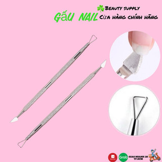 Cây cạo gel 2 đầu Inox chuyên dụng , Đầu dao và đầu cạo- Gấu Nail