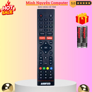 Remote điều khiển tivi asanzo, điều khiển tv asanzo dòng internet/led/lcd - tặng kèm pin - minh nguyễn