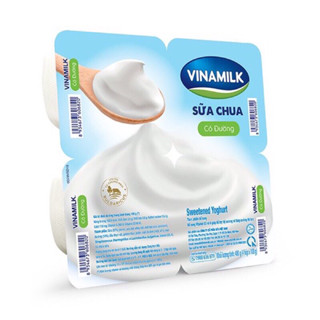  Combo 2 vỉ x 4Hộp x 100g. Sữa Chua vinamilk có đường không đường  nha đam 
