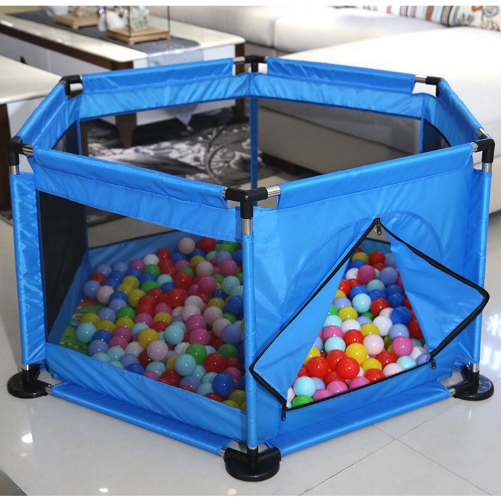 Quây bóng lều chơi bóng cho bé, Nhà bóng cho bé khung inox tặng kèm 10 bóng sn