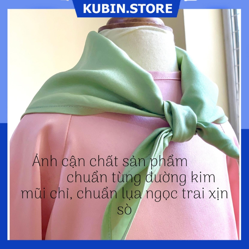 Sét áo dài lụa hồng kèm khăn cho  bé gái size từ 9 kg -30 kg