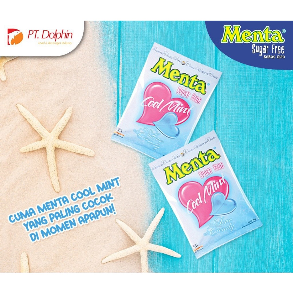 Kẹo bạc hà the mát ăn kiêng không đường  Menta gói 60gr 50 viên