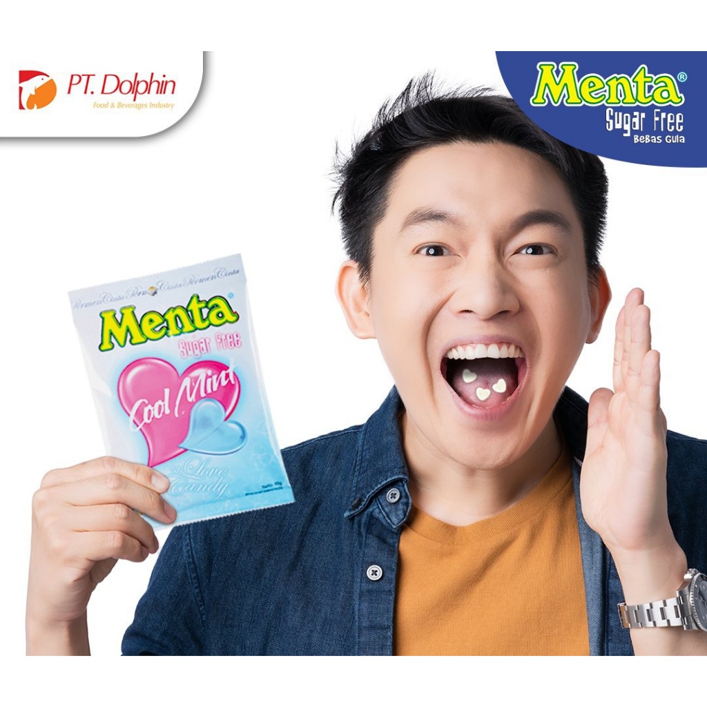 Kẹo bạc hà the mát ăn kiêng không đường  Menta gói 60gr 50 viên