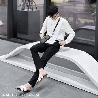 Dép Dọ quai hậu thời trang nam, Dép Rọ bản đen trong đính mác kim loại,Full size 38/42