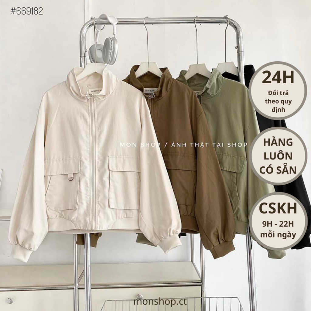 Áo khoác dù 2 túi 669182