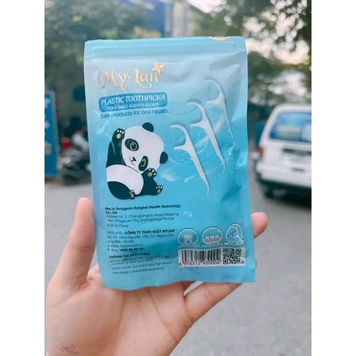 Tăm Chỉ Nha Khoa  Hộp 60 Cái Trắng Cao Cấp