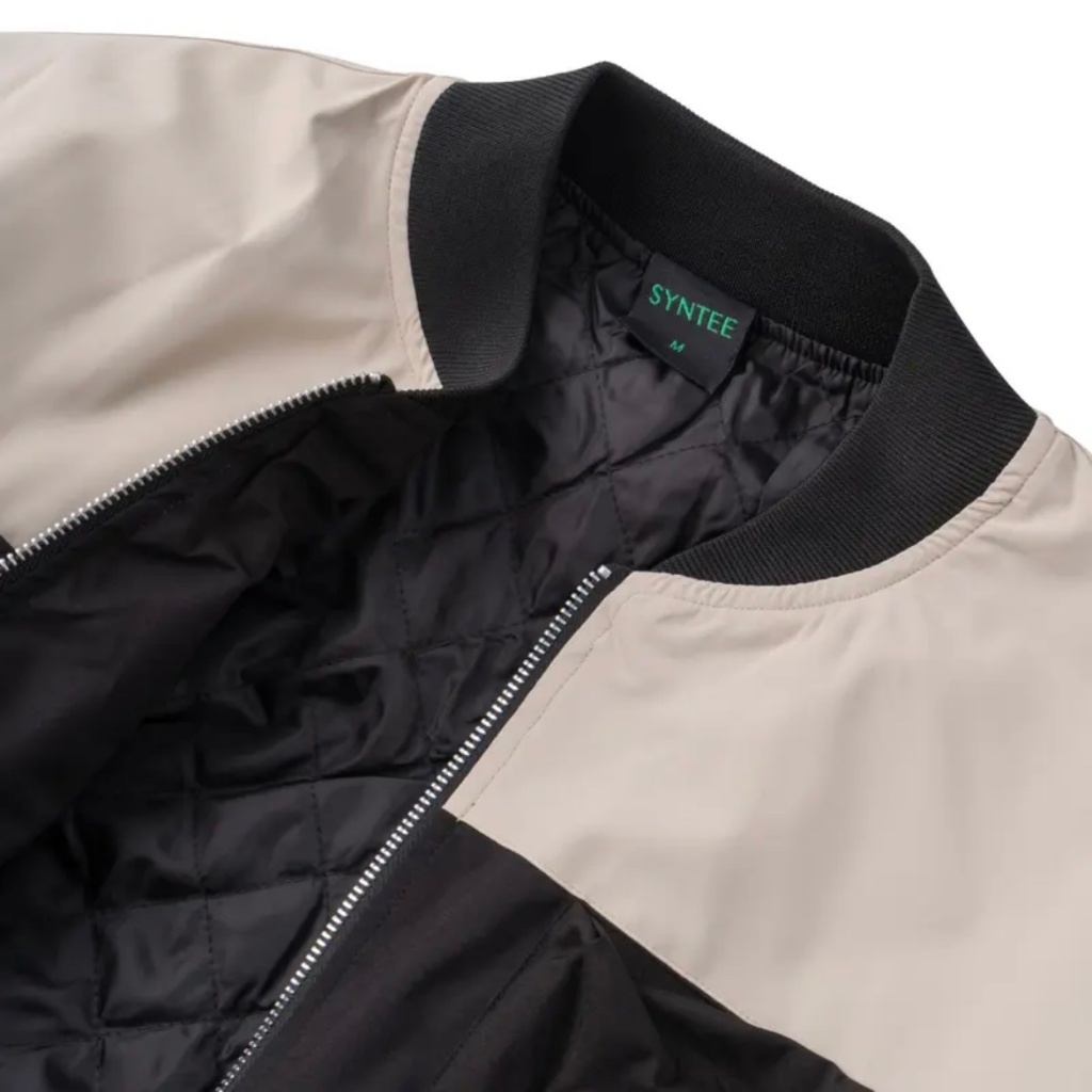 Áo khoác, áo khoác bomber varsity syntee chất gió ép trần phao quả trám nam nữ