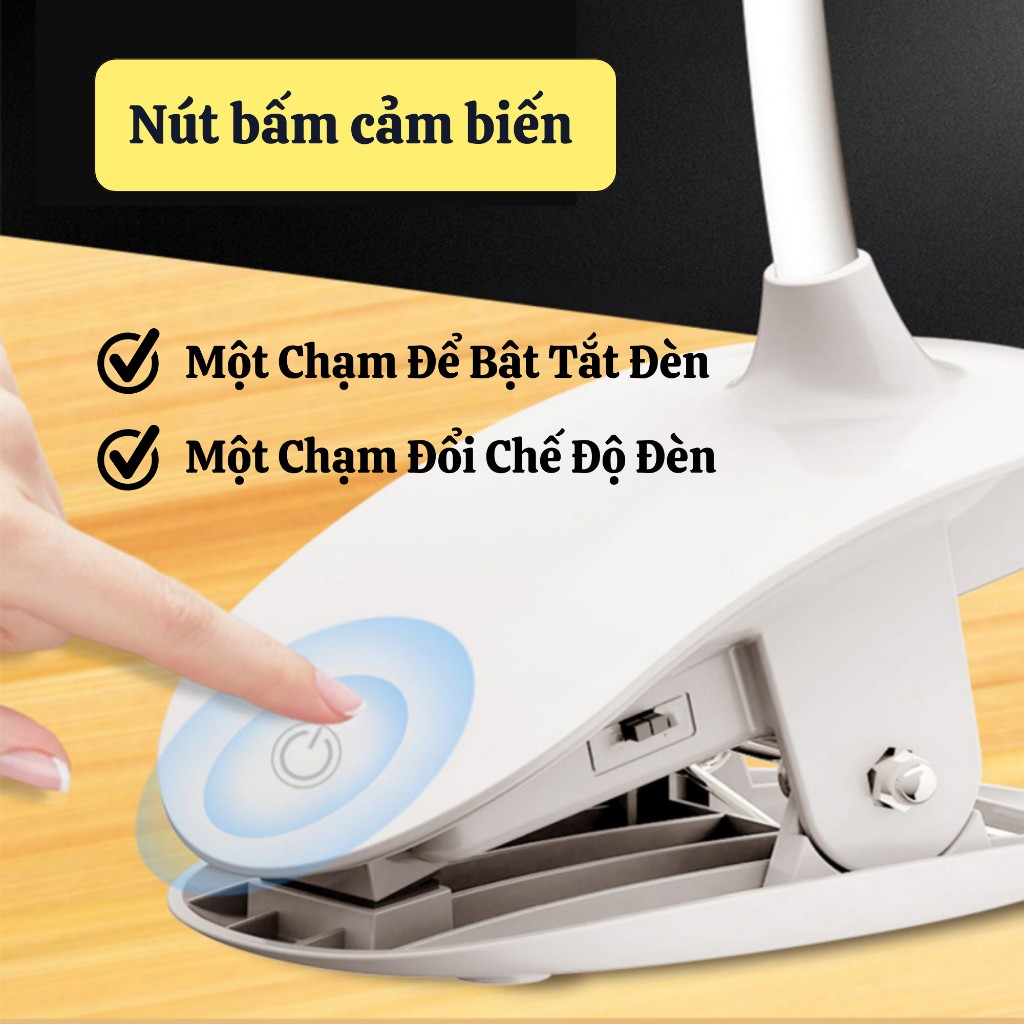 Đèn Bàn Học Wasabi Kẹp Bàn Đọc Sách Đa Năng