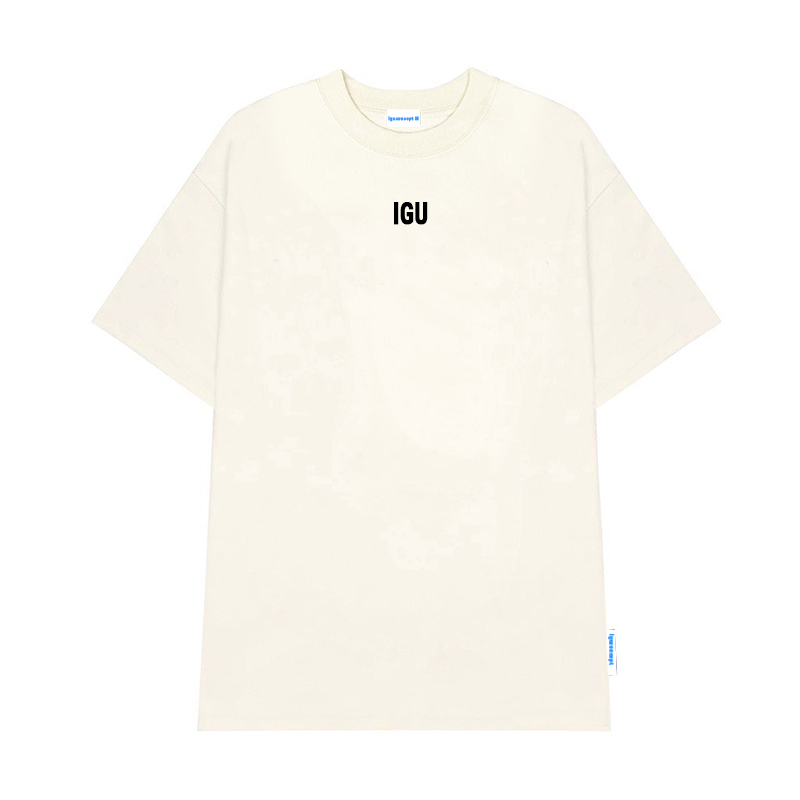 Áo thun nữ nam unisex tay lỡ phông local brand form rộng teen cổ tròn oversize cotton màu đen trắng hồng IGU BASIC TEE