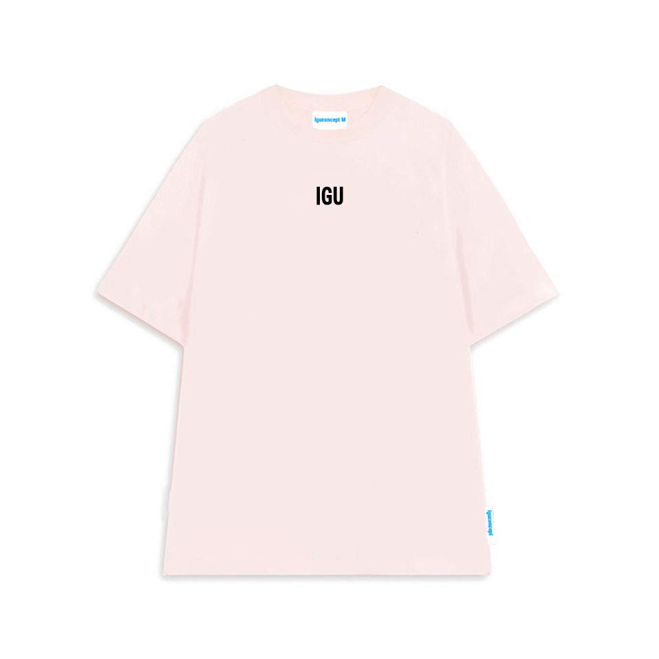 Áo thun nữ nam unisex tay lỡ phông local brand form rộng teen cổ tròn oversize cotton màu đen trắng hồng IGU BASIC TEE