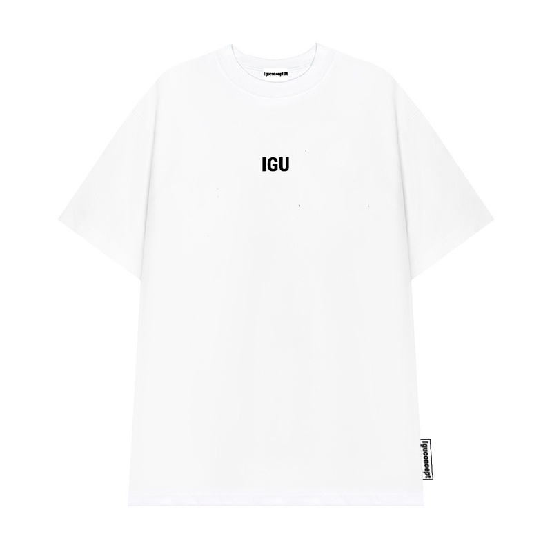Áo thun nữ nam unisex tay lỡ phông local brand form rộng teen cổ tròn oversize cotton màu đen trắng hồng IGU BASIC TEE