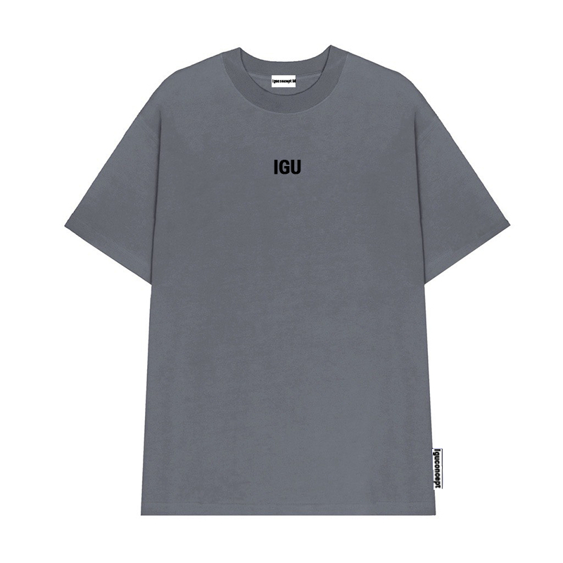 Áo thun nữ nam unisex tay lỡ phông local brand form rộng teen cổ tròn oversize cotton màu đen trắng hồng IGU BASIC TEE