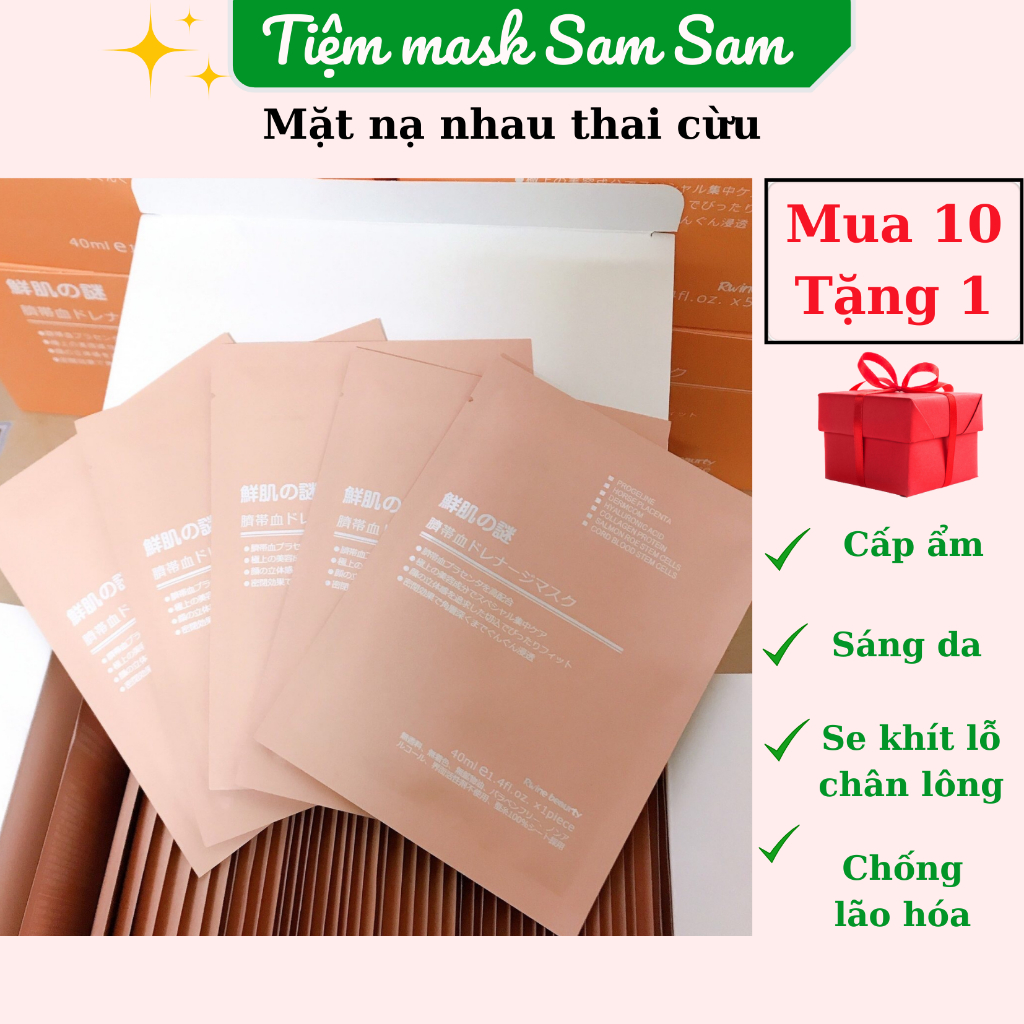 (Combo 5 miếng) Mặt nạ nhau thai cừu cuống rốn tế bào gốc NB