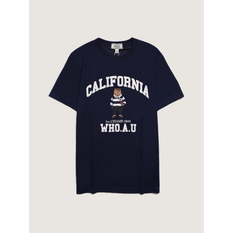 Áo Thun W.H.O.A.U Thêu Gấu