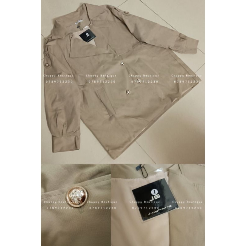 Áo khoác măng-tô 2 lớp khuy đồng kèm dây thắt eo, bigsize 60-93kg