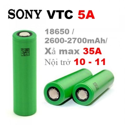 Cell pin Sony VTC4 VTC5 VTC5A 18650 hàng mới chính hãng xả 30A 35A dung lượng chuẩn