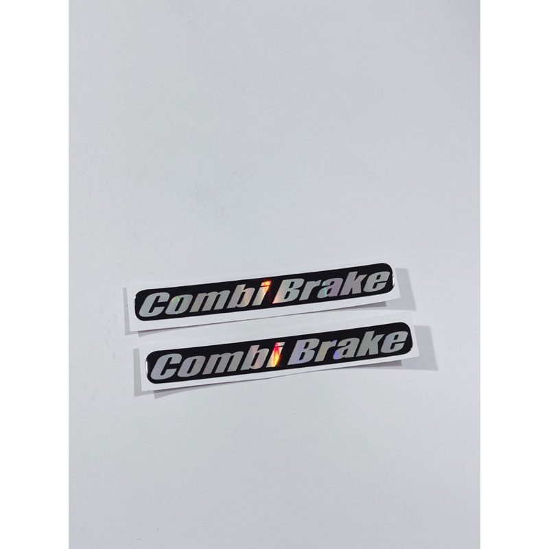 Tem chữ Combi Brake 8.2x1.1cm dán dè trước xe tay ga, tem có sẵn keo