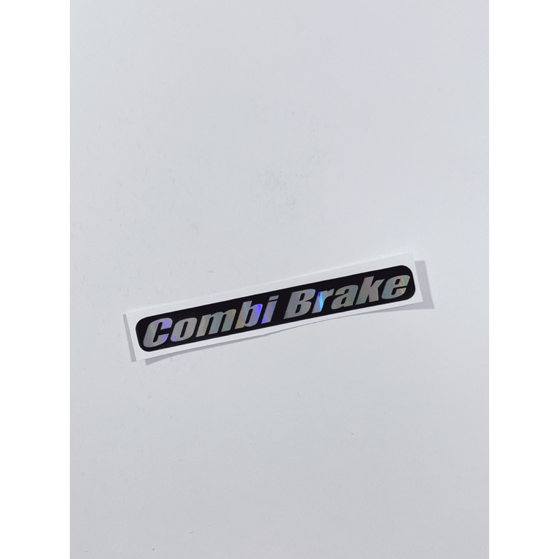 Tem chữ Combi Brake 8.2x1.1cm dán dè trước xe tay ga, tem có sẵn keo