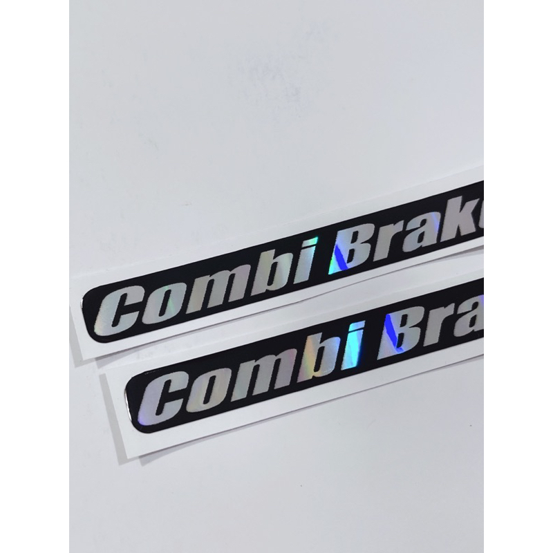 Tem chữ Combi Brake 8.2x1.1cm dán dè trước xe tay ga, tem có sẵn keo