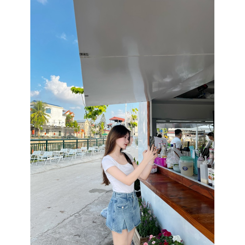 Passs chân váy jean