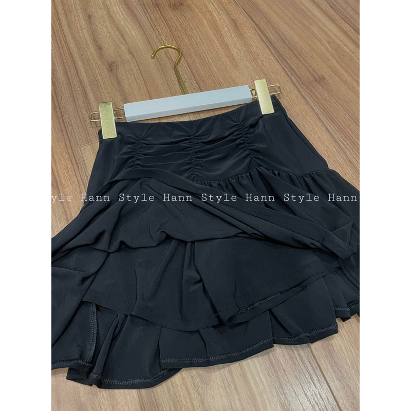 SET ÁO MŨ BÈO TAY LOE VÀ CHÂN VÁY NHÚNG