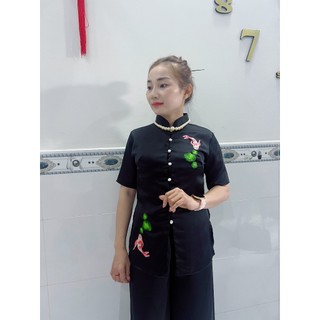 ĐỒ LAM ĐI CHÙA # mẫu cá ngọc vải lụa satin