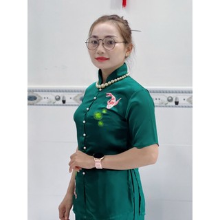 ĐỒ LAM ĐI CHÙA # mẫu cá ngọc vải lụa satin