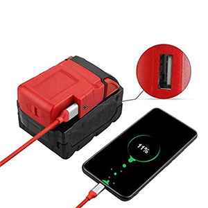 Adaptor sạc dự phòng, lấy nguồn dùng pin Milwaukee M18 12V - 18V _ Batteries adapter DC 5V 2.1A cove