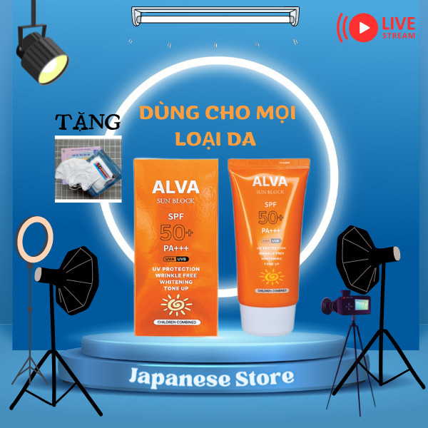 KEM CHỐNG NẮNG ALVA SUN BLOCK SPF50+/PA+++ HÀN QUỐC