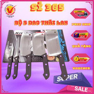 Bộ dao 5 món cực bén thái lan , bộ dao thái lan siêu sắc 5 món