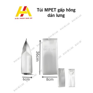 1kg/size Túi mpet gấp hông , dán lưng, màu thiếc bạc đựng thực phẩm, đựng trà, cafe, các loại hạt khô