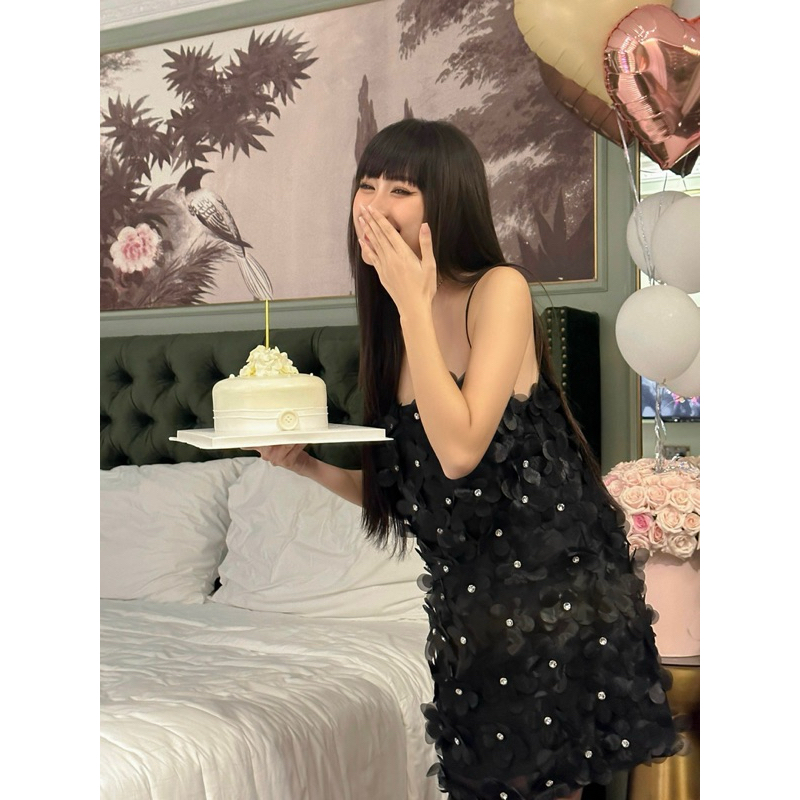 ĐẦM HOA 2 DÂY  -  OB05163