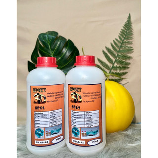 Bộ 1kg keo Epoxy Resin 3D Ruby-04 chuyên đổ khối lớn làm đèn, trang sức không bọt