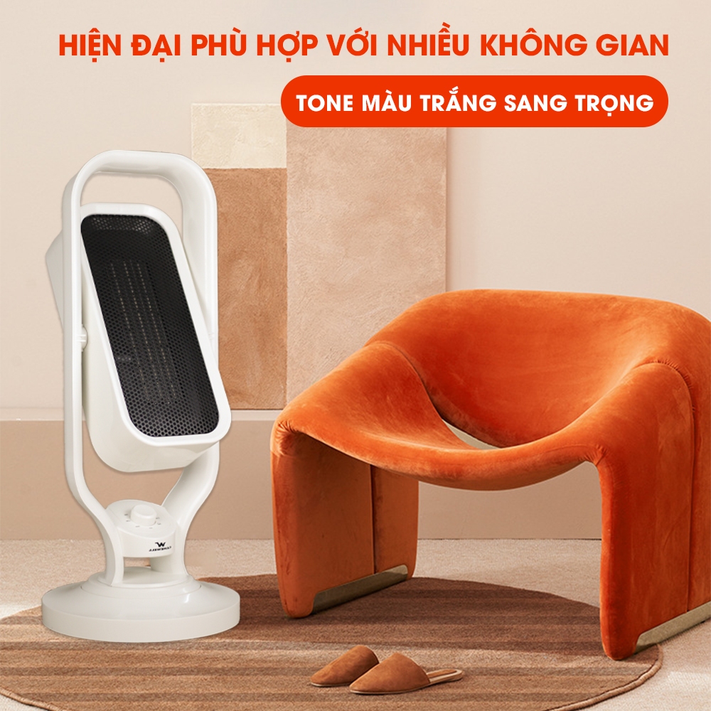 Máy sưởi gốm ceramic không đốt cháy oxy công suất 2500w xoay 4 chiều sưởi ấm không gian lạnh