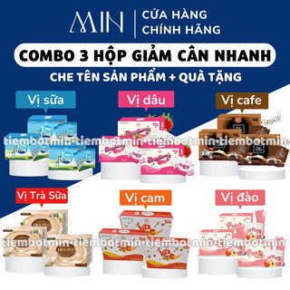 Combo 3 hộp nước uống giảm cân emoslim full 7 vị trái cây - giam can cap toc hieu qua
