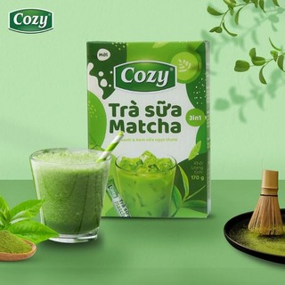 Trà sữa matcha cozy - trà sữa anh quốc hòa tan cozy hộp 10 gói x 17g