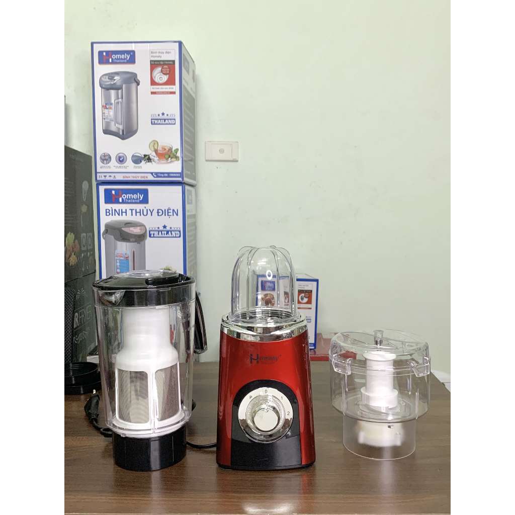 Máy xay sinh tố 3 trong 1 Homely HL-525 công suất 400W, máy xay 3 côi tiện dụng cho gia đình Homely Thailand