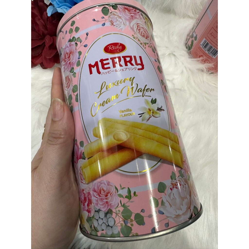 Bánh kem quế lon Merry hương vani 208g
